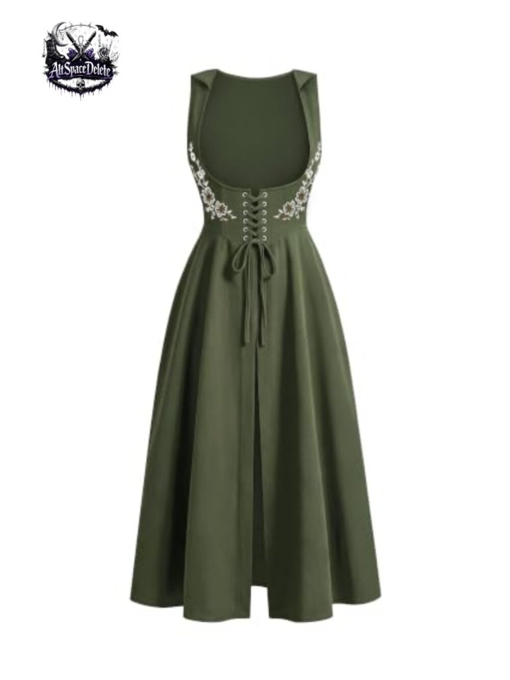 XZQTIVE Women's Medieval Renaissance Corset Dress Lace-Up Underbust